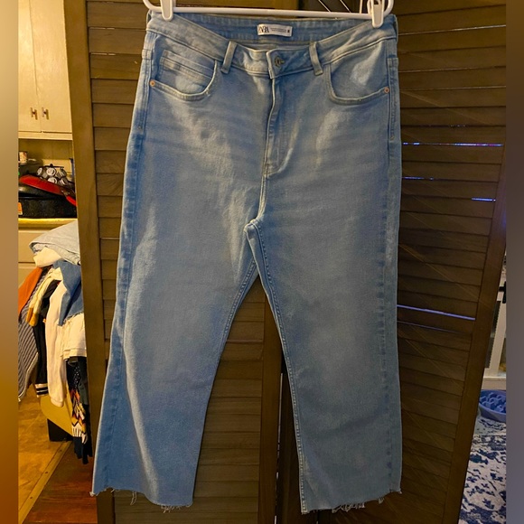 Zara Denim - ZARA wide leg ankle jeans. Size 12.